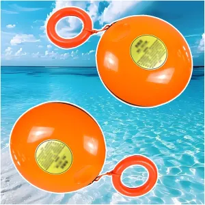 Water Rescue Disc 2 Pack, Throwable Emergency Rescues Device for Swimming, with 40m Rope, High Visibility Orange, Lifesaving Safety Equipment for Kids/Adults Load 150kg(Ten Items of disc)