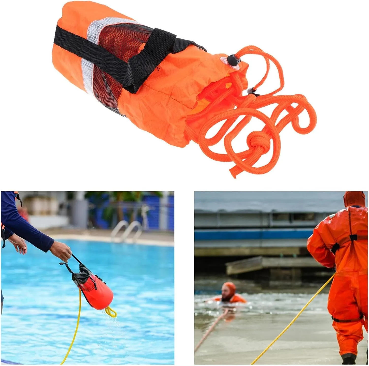 Water Throwable Throw Bag Throw Line 10mm Dia Rope Drifting Kayak Portable Rafting Floating Rope Boat Water Sports Throw Bag