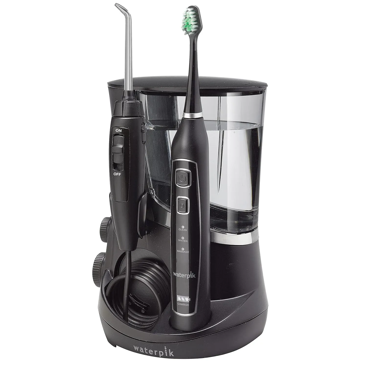 Waterpik Complete Care 5.0 Water Flosser   Sonic Electric Toothbrush, Black WP-862