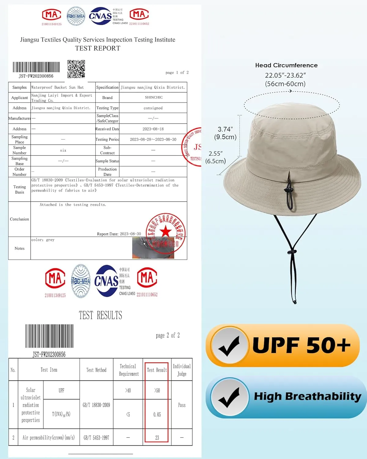 Waterproof Bucket Hat for Women Men Rain Hat UPF 50  Wide Brim Boonie Sun Hat Foldable Summer Floppy Beach Fishing Safari Hat
