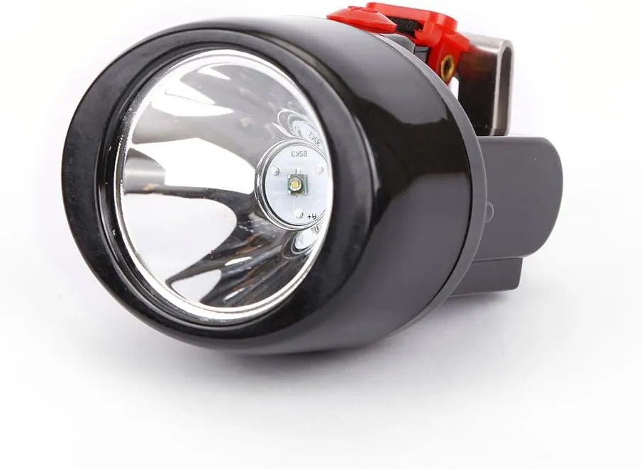 Waterproof Explosion Proof Safety Mining Headlight Rechargeable LED Miners Head Light Flashlight Underground Head Lamp Coal Mining Lights for Hard Hat(Red)