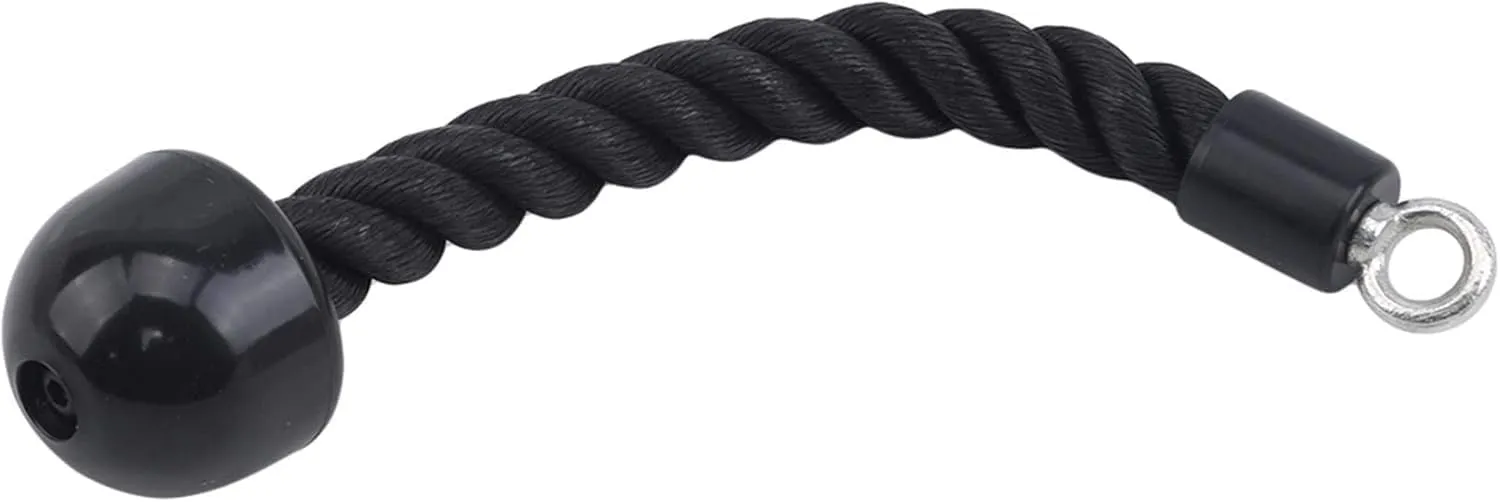 Waxman Tricep Rope Pull Down Heavy Duty Triceps Kit Easy to Grip & Non Slip Cable Attachment Ideal for Home Gym Face Pulls Tricep Push Down Rope System - A Hook Included