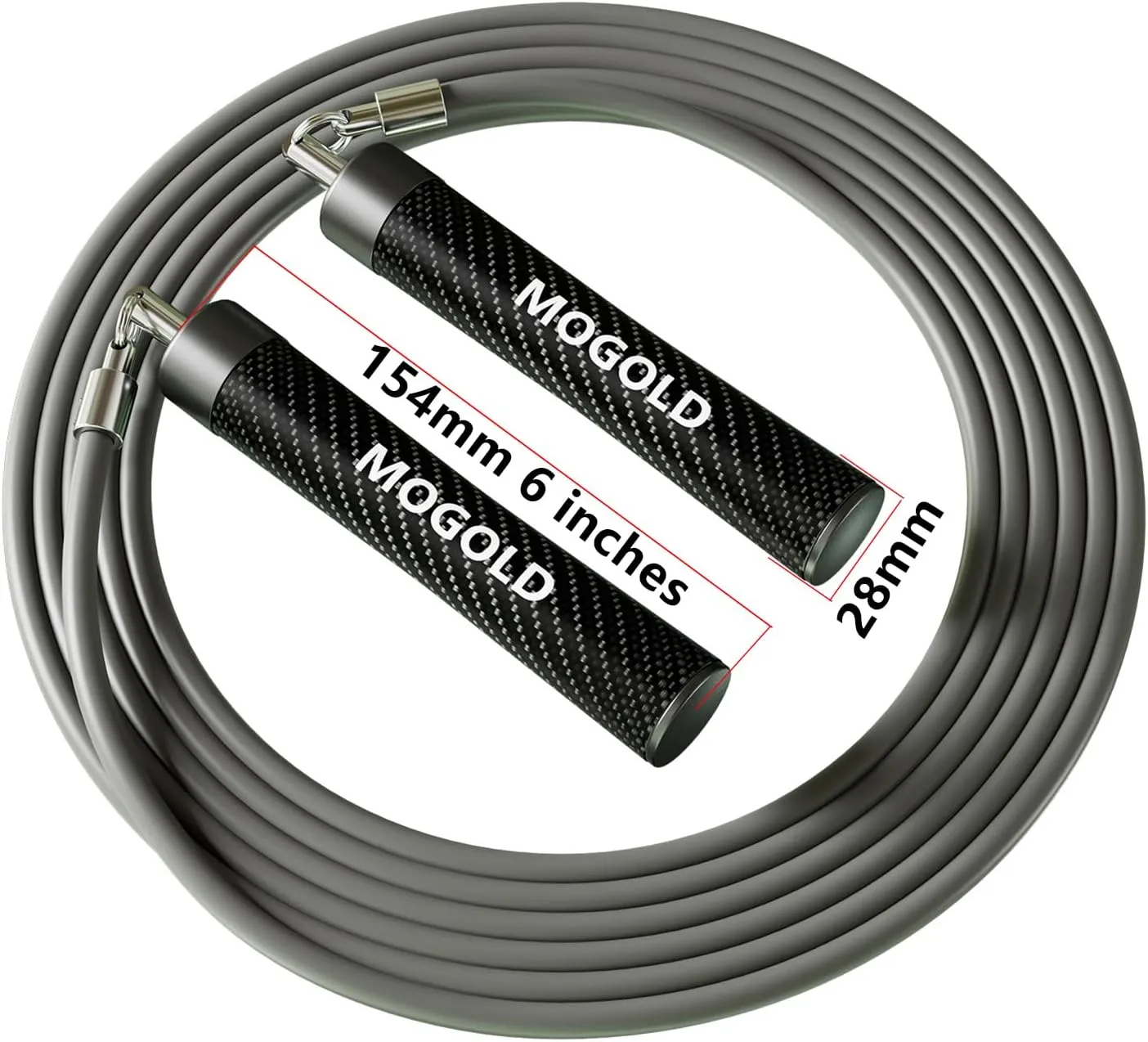 Weighted Jump Ropes for Women & Men with 1/2 Pound Jump Rope Cable & Thicker Leather Jump Rope Weighted Handles, Best for Fitness, High-Intensity Strength Workouts