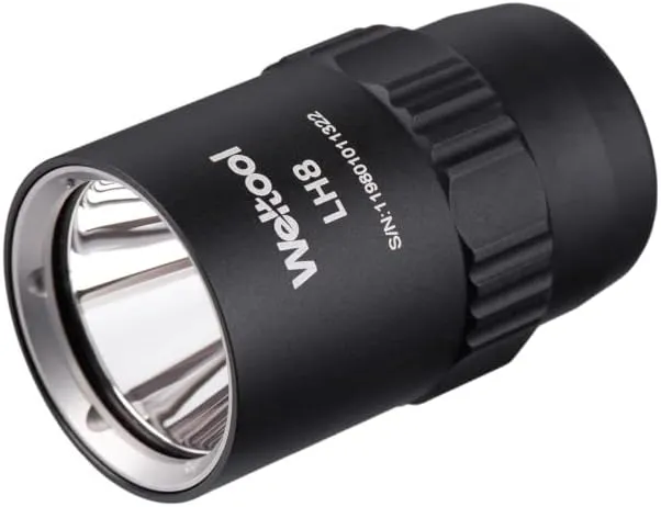 Weltool LH8 Weapon Light Head 5700K, 83900 cd 1250 lm for W65/W35 Body or Surefire M600DF,Black Color