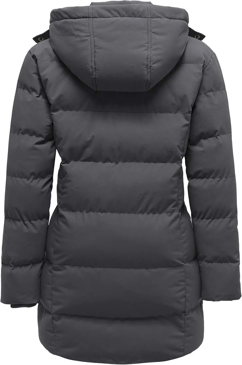 WenVen Women's Warm Thickened Parka Coat Winter Puffer Jacket with Removable Hood