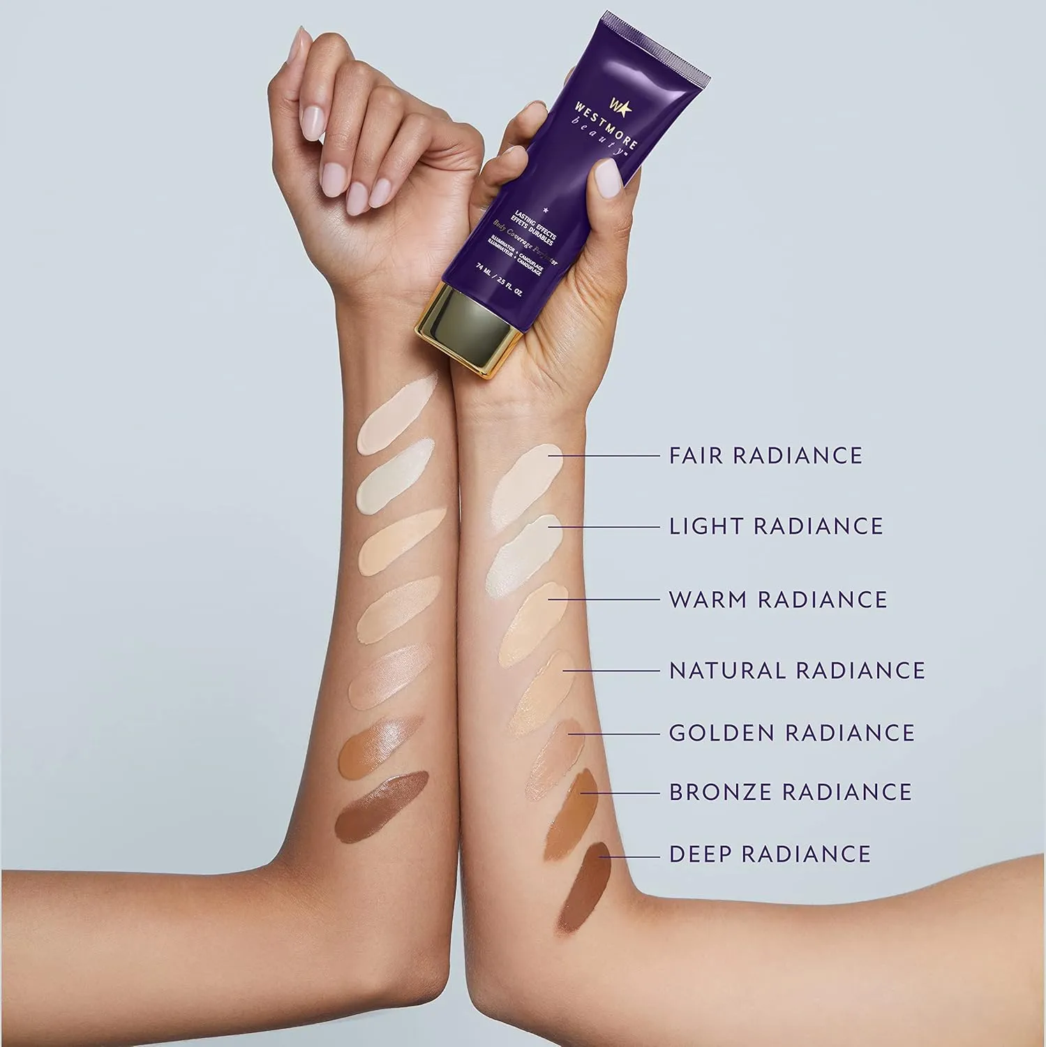Westmore Beauty Body Coverage Perfector – Waterproof Leg & Body Makeup - Tattoo Cover Up Makeup - 7 Oz (Warm Radiance)