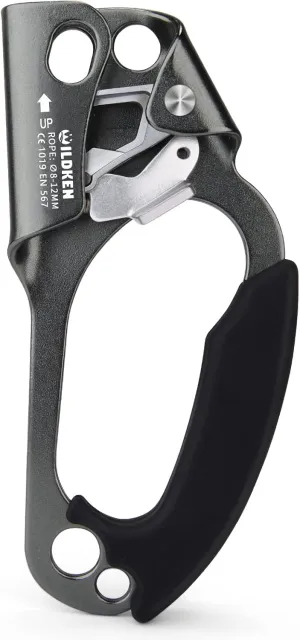WILDKEN Climbing Hand Ascender Outdoor Mountaineering Tree Arborist Climbing Rappelling Equip Hand Ascender for 8-14MM Rope Left Right Hand Ascender