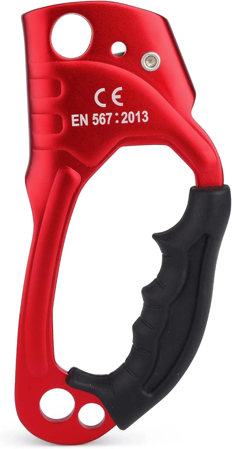 WILDKEN Climbing Hand Ascender Outdoor Mountaineering Tree Arborist Climbing Rappelling Equip Hand Ascender for 8-14MM Rope Left Right Hand Ascender