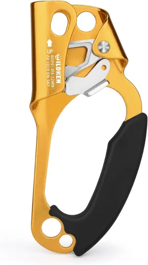 WILDKEN Climbing Hand Ascender Outdoor Mountaineering Tree Arborist Climbing Rappelling Equip Hand Ascender for 8-14MM Rope Left Right Hand Ascender