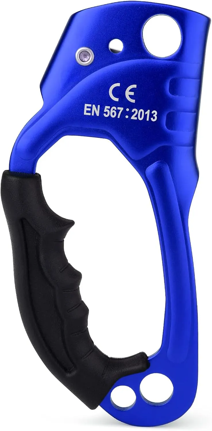 WILDKEN Climbing Hand Ascender Outdoor Mountaineering Tree Arborist Climbing Rappelling Equip Hand Ascender for 8-14MM Rope Left Right Hand Ascender