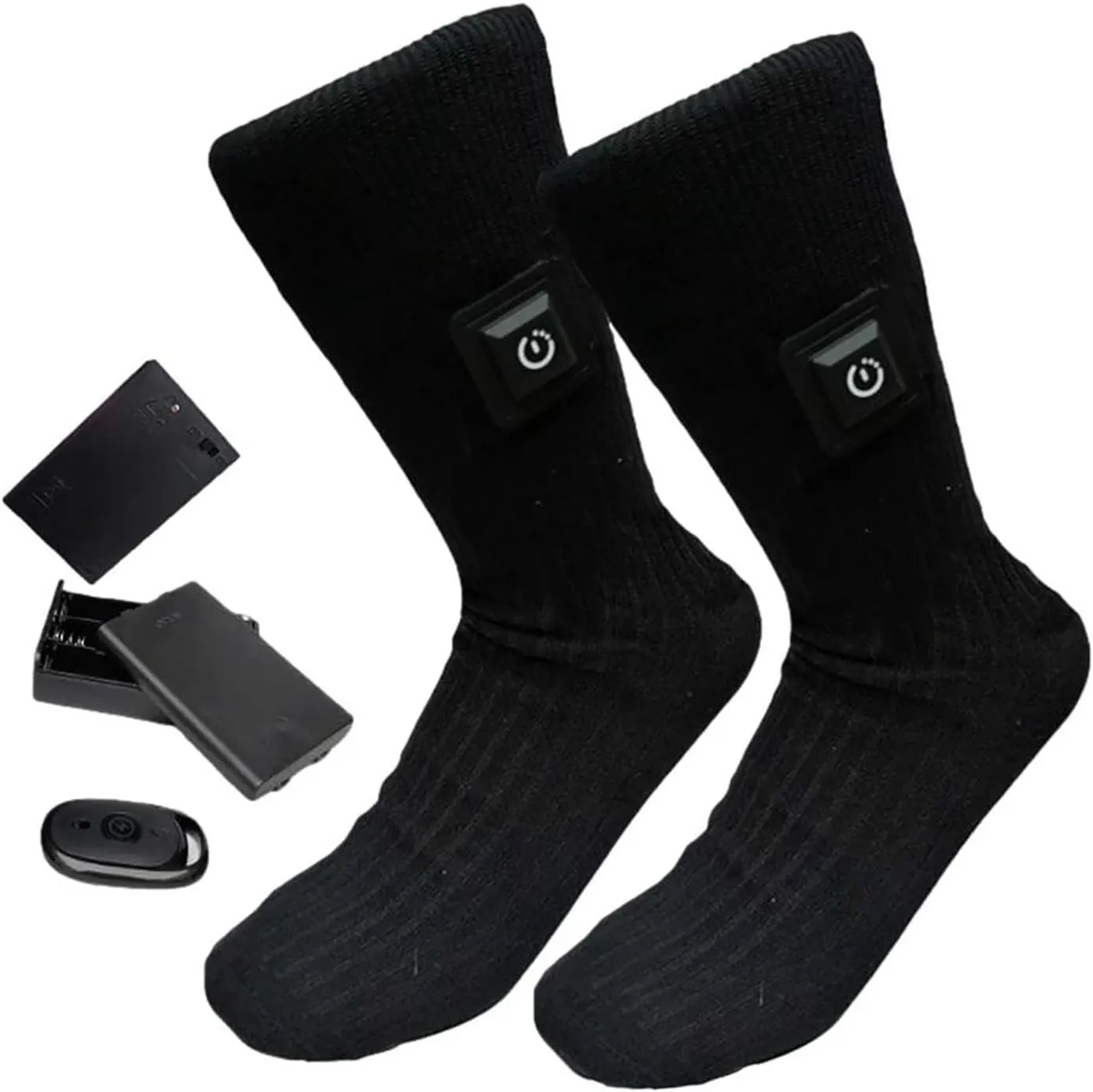 Winter Heated Socks Men Women Thermal Cotton Socks Rechargeable Foot Warmer for Outdoor Skiing Cycling No Batteries