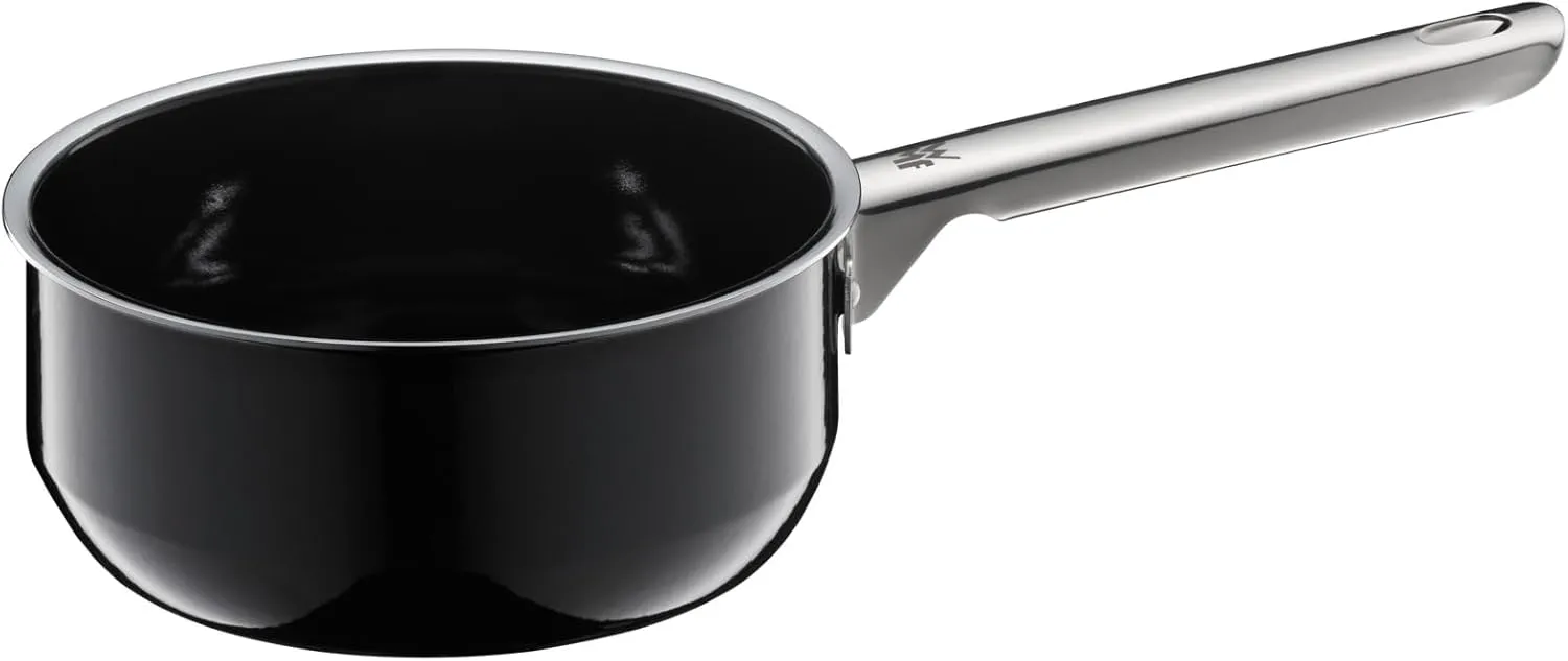 WMF Fusiontec Inspire Saucepan Without Lid, 16 cm Small Pot 1.3 L, Small Cooking Pot, Pasta Pot, Induction Milk Pan, High-Tech Ceramic, Scratch-Resistant, Uncoated, Black, Made in Germany