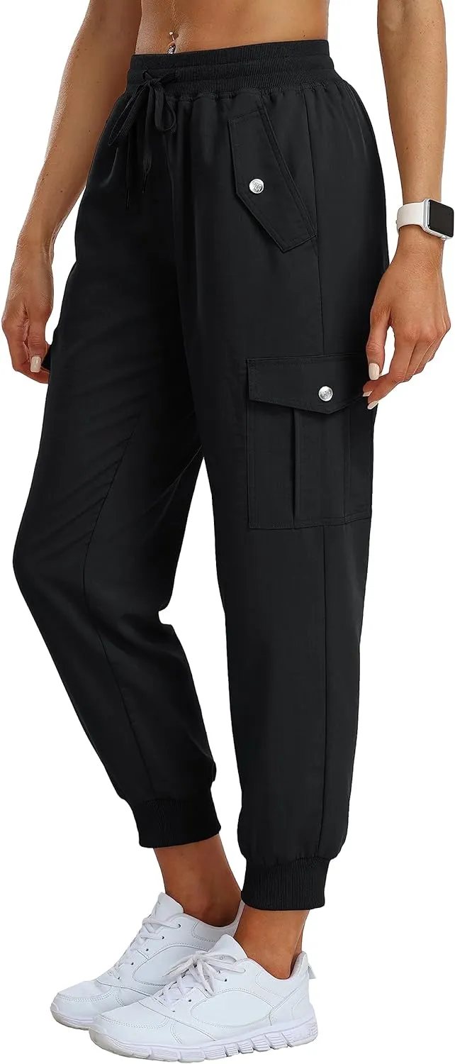Women's Cargo Pants Joggers Elastic Waist