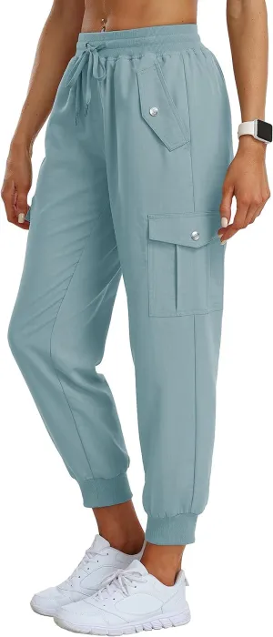 Women's Cargo Pants Joggers Elastic Waist