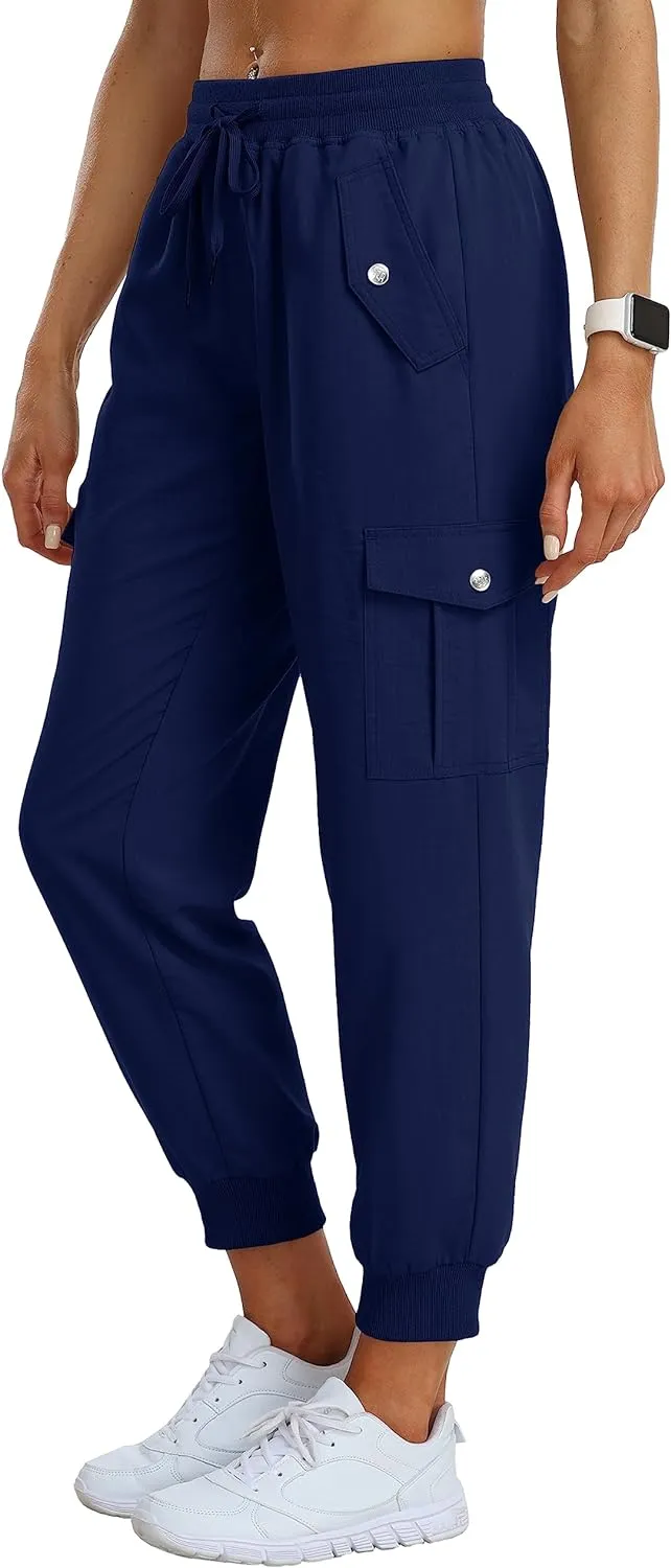 Women's Cargo Pants Joggers Elastic Waist