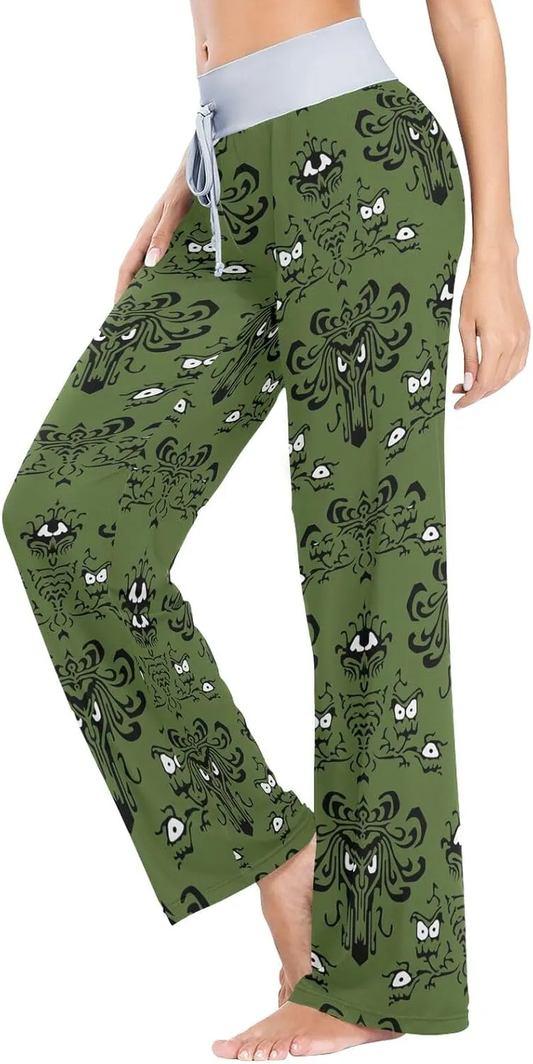 Women's Pajama Pants Straight Trouser Sleepwear Sleep Loose Lounge Pants XS-XL