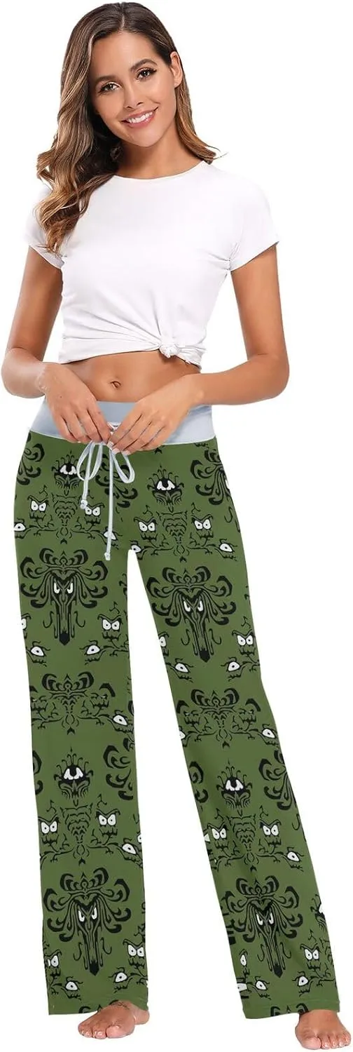 Women's Pajama Pants Straight Trouser Sleepwear Sleep Loose Lounge Pants XS-XL