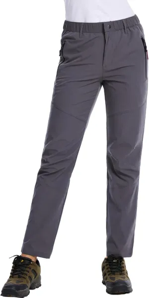 WORK IDEA Women's Hiking Pants Outdoor Water-Resistant Quick Dry Flex Travel Pants Lightweight