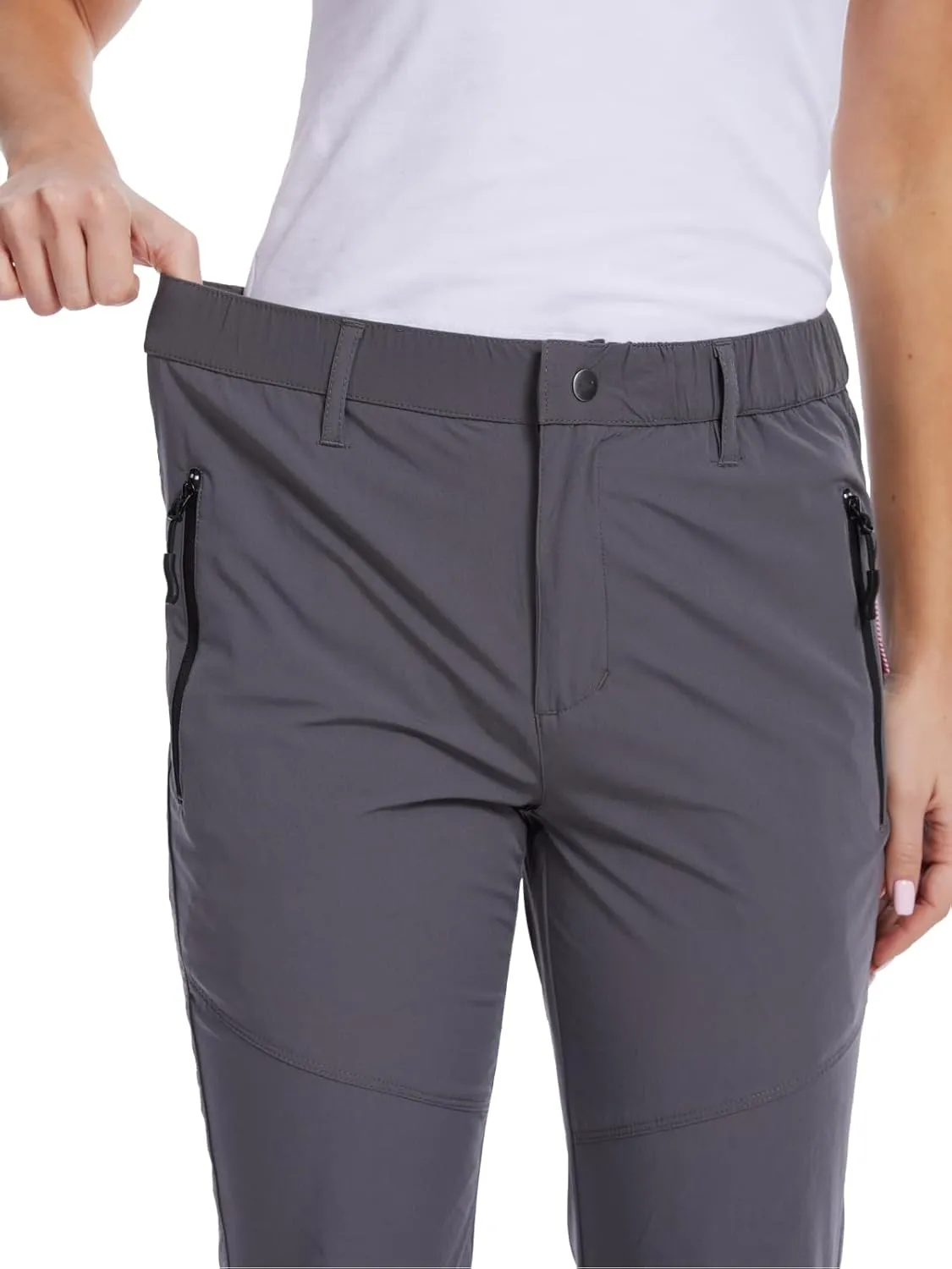 WORK IDEA Women's Hiking Pants Outdoor Water-Resistant Quick Dry Flex Travel Pants Lightweight