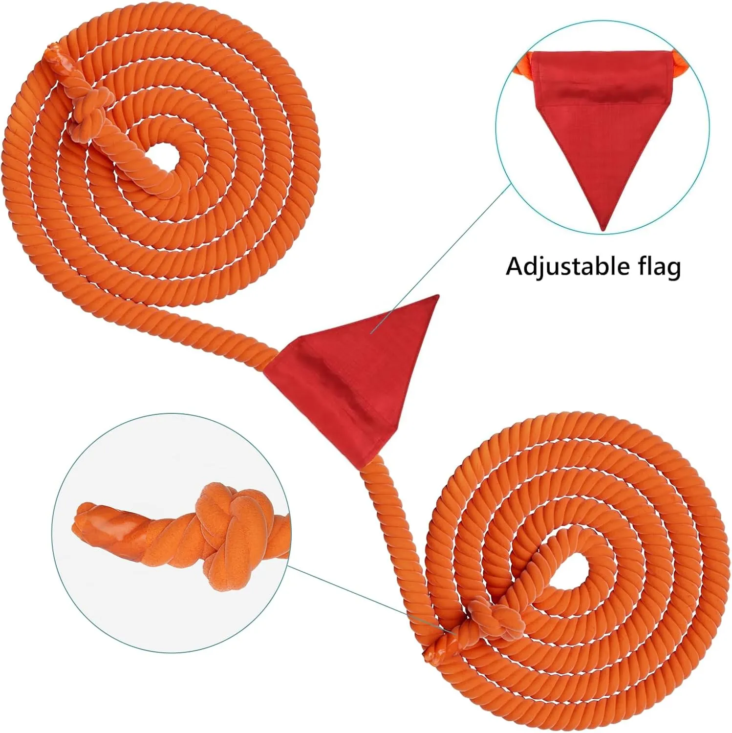 X XBEN Tug of War Rope with Flag for Kids 20FT, Teens and Adults, Soft Cotton Rope Games for Team Building Activities, Family Reunion, Birthday Party