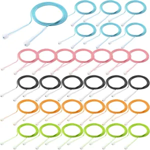 Xinnun 32 Pcs PVC Jump Ropes for Fitness 9.2 ft Adjustable Skipping Rope Versatile Unbreakable Rope with Plastic Handle for Women Men Endurance Training Cardio Exercise Workout