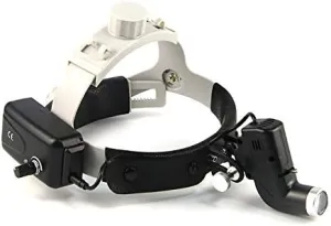 XUX 5W Head Lamp for Binocular Loupes Brightness Spot Ajustable High Intensity Operation Chargeable Black
