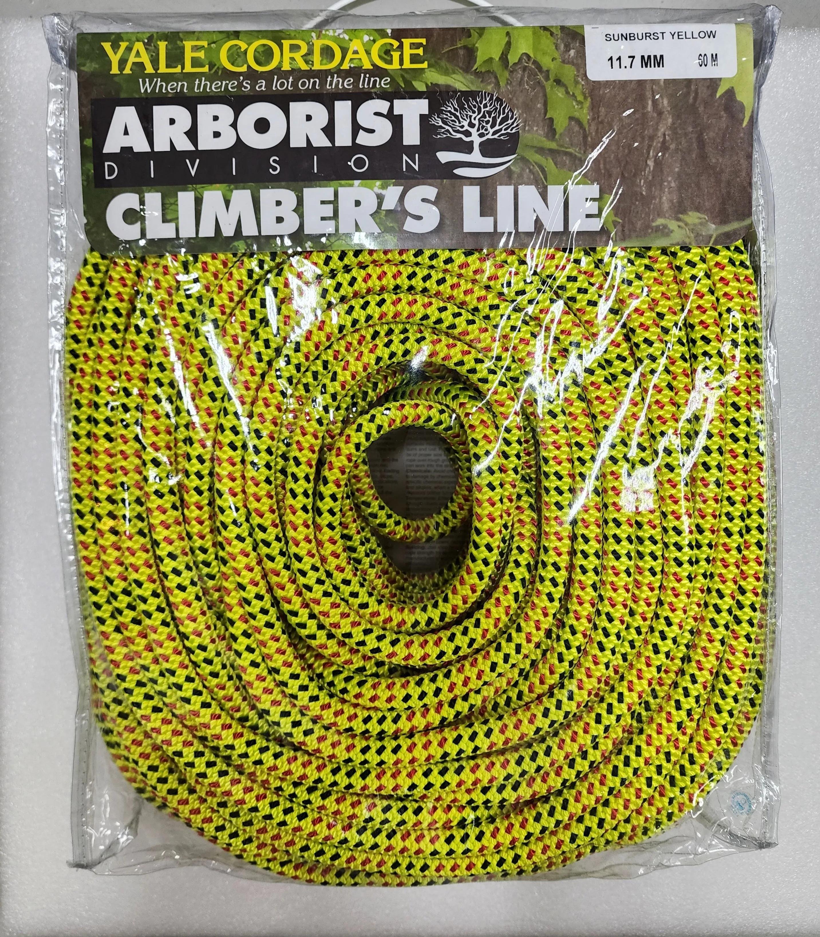 Yale Sunburst Climbing Rope 11.7mm Orange w/1 splicing eye 60M (200ft)