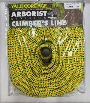 Yale Sunburst Climbing Rope 11.7mm Orange w/1 splicing eye 60M (200ft)