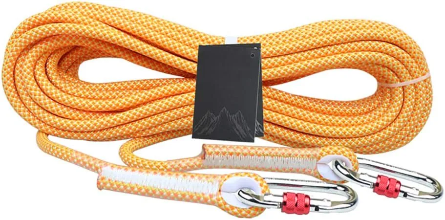 Yellow 12/14/16mm Outdoor High-Altitude Operation Wear-Resistant Rope Length 10M/20M/30M/50M/80M/100M(Size:14mm 30M)