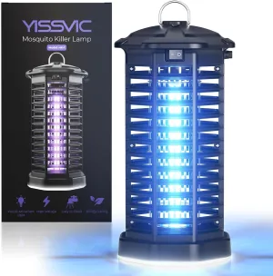 YISSVIC Bug Zapper Outdoor Indoor Waterproof Electric Mosquito Lamp Fly Zapper Killer Effective 4200V Plug in for Home Patio Office Courtyard