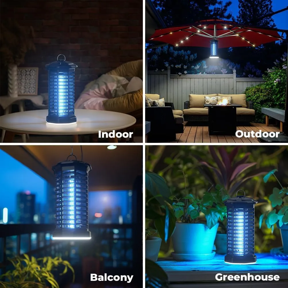 YISSVIC Bug Zapper Outdoor Indoor Waterproof Electric Mosquito Lamp Fly Zapper Killer Effective 4200V Plug in for Home Patio Office Courtyard