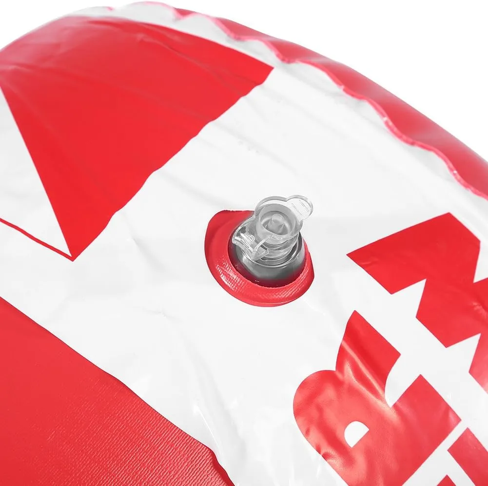 ZJchao PVC Diving Marker Inflatable Signal Floater Dive Bouy Ball with Flag Dive Buoy Ball PVC Easy Store Quick Inflate Personal Safety Signal Red 45.5cm 31 * 29.5cm 1 Piece