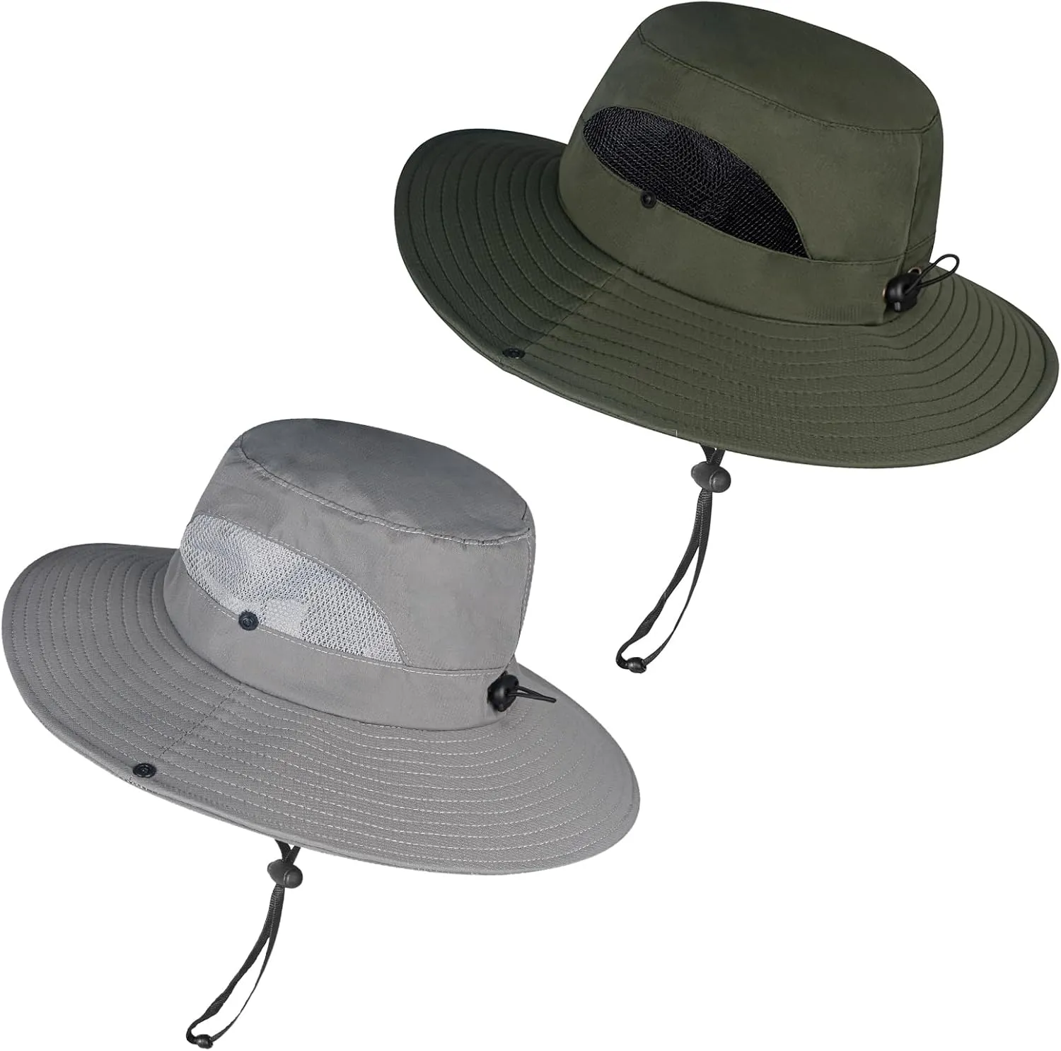 ZOORON Sun Hats for Men Women, Wide Brim Bucket Hats UV Protection UPF50  Waterproof Boonie Hats for Fishing Hiking Camping